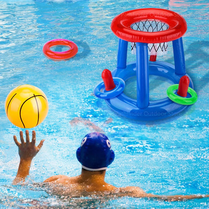 Outdoor Swimming Pool accessories Inflatable Ring Throwing Ferrule Game Set Floating Pool Toys Beach Fun Summer Water Toy